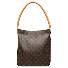 Borsa a tracolla Louis Vuitton Monogram Looping GM marrone