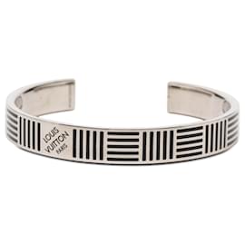 Bracciale Cuff Louis Vuitton in Ottone Damier Colors Argentato