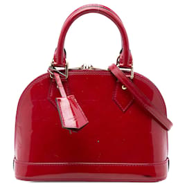 Borsa Louis Vuitton Monogram Vernis Alma BB rossa