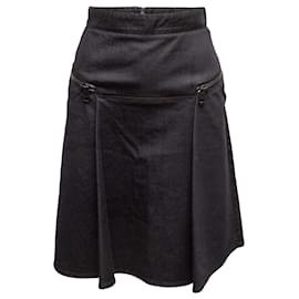 Falda vaquera negra Gucci con detalles de cremallera Talla US S
