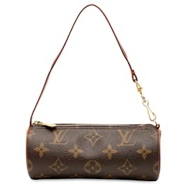 Louis Vuitton Monogram Papillon Pochette Handtasche braun