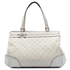 Tote Gucci Guccissima Mayfair bianco