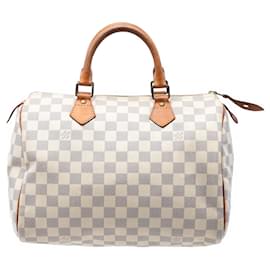 Borsa Boston Louis Vuitton Damier Azur bianca Speedy 30