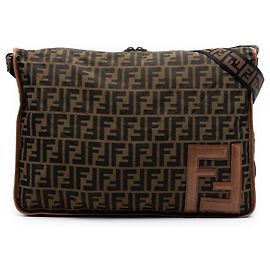 Borsa a tracolla Fendi Zucca Canvas marrone