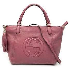 Borsa Gucci Small Calfskin Soho Cellarius rosa