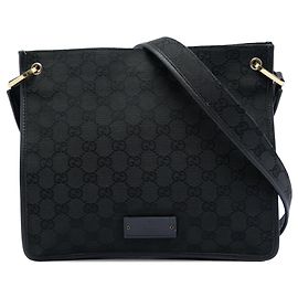 Borsa a tracolla Gucci GG Canvas nera