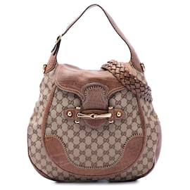 Gucci Large GG Canvas Pelham Satchel Beige