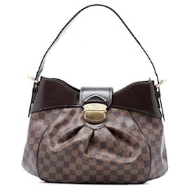 Borsa a Spalla Louis Vuitton Damier Ebene Sistina MM Marrone