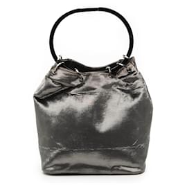 Gucci Bucket Bag aus silbernem Samt