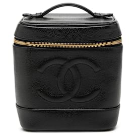 Beauty Case Chanel CC Caviar Nero