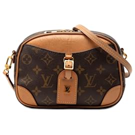 Borsa a tracolla Louis Vuitton Monogram Mini Deauville marrone
