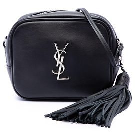 Borsa Blogger in pelle di vitello con monogramma nero Saint Laurent