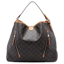 Borsa hobo Louis Vuitton Monogram Delightful GM marrone