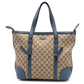 Bolsa Tote Satchel Conversível Gucci GG Canvas Marrom