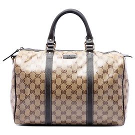 Borsa Boston Gucci Medium GG Crystal Joy beige