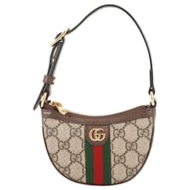 Gucci Mini GG Supreme Web Ophidia Handtasche beige