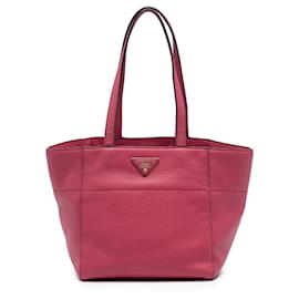 Tote in Vitello Daino rosa Prada