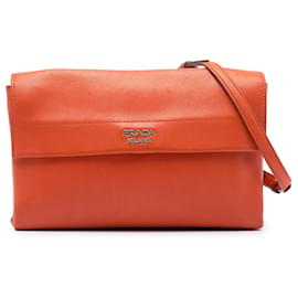 Borsa a tracolla Prada Soft Calf Double Turnlock Arancione