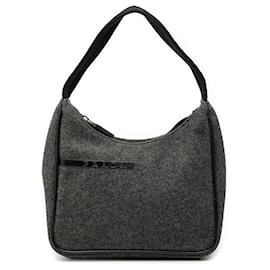 Borsa a tracolla in lana della linea Prada Sports, grigia
