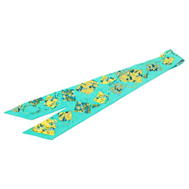 Pañuelo Twilly de seda Blue Hermès Kelly En Caleche