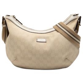 Borsa a tracolla Gucci GG Canvas Web beige