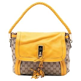Borsa Bella Flap in tela GG Gucci beige