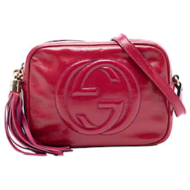 Borsa a tracolla Gucci Patent Soho Disco rosa