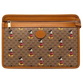 Clutch Gucci Disney Micro GG Supreme Mickey Mouse marrone