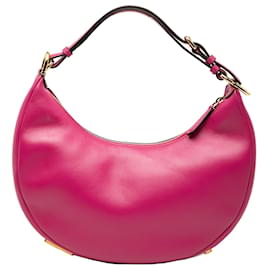 Petit sac hobo en cuir rose Fendigraphy Fendi