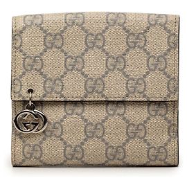 Cartera Gucci GG Supreme Interlocking G Pierce Beige Mini Carteras