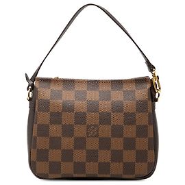 Pochette Trousse Louis Vuitton Damier Ebene Marrone