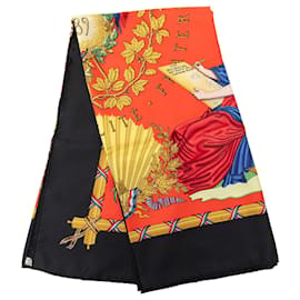 Sciarpa in seta Hermès Orange Republique Francaise Liberte Egalite Fraternite 1789 90