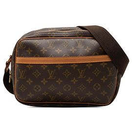 Borsa a tracolla Louis Vuitton Monogram Reporter PM marrone