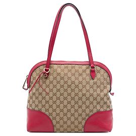 Sac bandoulière dôme en toile GG Gucci rouge