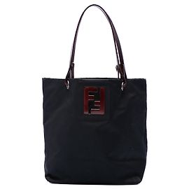 Borsa in nylon FF nera Fendi