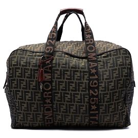 Brown Fendi Zucca Canvas Roma 1925 Travel Bag