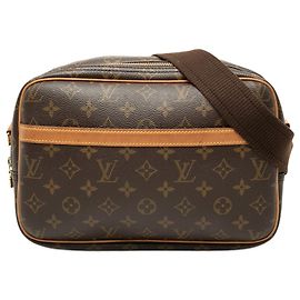 Borsa a tracolla Louis Vuitton Monogram Reporter PM marrone