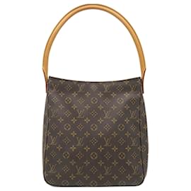 Borsa a tracolla Louis Vuitton Monogram Looping GM marrone