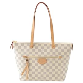 Borsa a tracolla Louis Vuitton Damier Azur Iena PM bianca