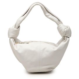 Bolsa Bottega Veneta Mini Calfskin Double Knot branca