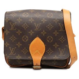 Borsa a tracolla Louis Vuitton Monogram Cartouchiere MM marrone