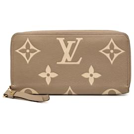 Portafoglio lungo Louis Vuitton Bicolor Monogram Empreinte Giant Zippy Wallet Marrone