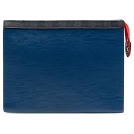 Clutch Louis Vuitton Epi Pochette Voyage MM blu