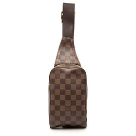 Borsa a tracolla Louis Vuitton Damier Ebene Geronimos marrone