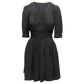 Vestido Prada con corpiño de cordones negro Talla US S