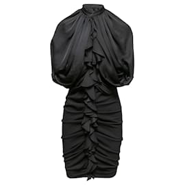 Vestido fruncido negro Givenchy Talla FR 40