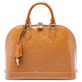 Borsa Louis Vuitton Monogram Vernis Alma PM Marrone