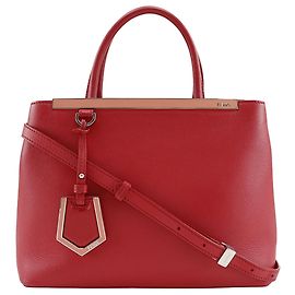 Borsa Fendi Petite 2Jours in pelle rossa