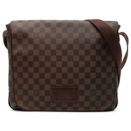 Borsa a tracolla Louis Vuitton Damier Ebene Brooklyn MM marrone