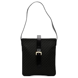 Borsa a tracolla in tela Anagram nera LOEWE